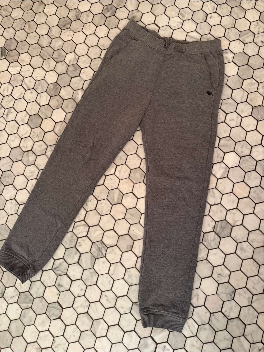 Abercrombie & Fitch Kids Charcoal Gray Jogger Sweatpants 15/16
